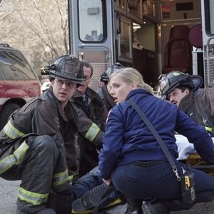 Chicago Fire, Jesse Spencer (L), Kara Killmer (R), 'Category 5', Season 3, Ep. #22, 05/05/2015, ©NBC