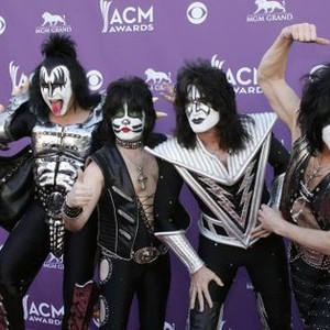 Gene Simmons, Eric Singer, Tommy Thayer, Paul Stanley of Kiss at arrivals for 47th Annual Academy of Country Music (ACM) Awards - ARRIVALS 2, MGM Grand Garden Arena, Las Vegas, NV April 1, 2012. Photo By: James Atoa/Everett Collection