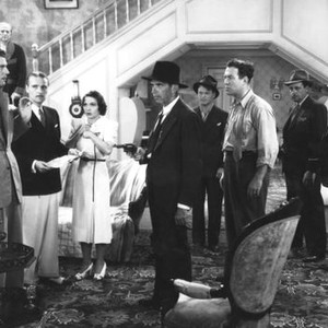 ESCAPE BY NIGHT, Anne Nagel (upper left), Wallis Clark (second from left bottom), Steffi Duna, Murray Alper (center), William Hall, Ward Bond, Ralph Sanford (second from right), 1937