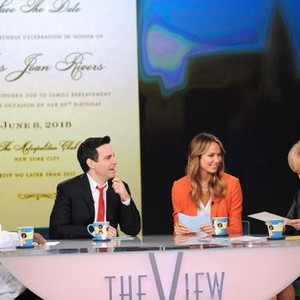 The View, from left: Whoopi Goldberg, Mario Cantone, Stacy Keibler, Barbara Walters, 08/11/1997, ©ABC