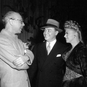 LADY IN THE DARK, director Mitchell Leisen, producer Buddy DeSylva, Ginger Rogers, on-set, 1944