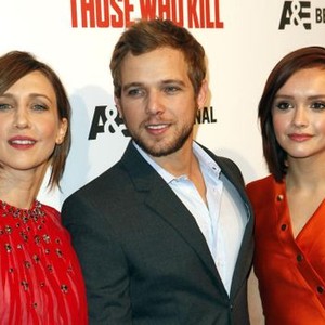 Vera Farmiga, Max Thieriot, Olivia Cooke at arrivals for A&E Season Premieres of BATES MOTEL and THOSE WHO KILL, Warwick, Los Angeles, CA February 26, 2014. Photo By: Emiley Schweich/Everett Collection