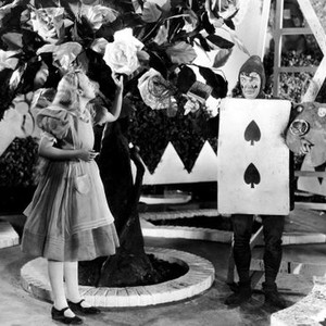 ALICE IN WONDERLAND, from left: Charlotte Henry as Alice, Billy Bevan as the Two of Spades, 1933