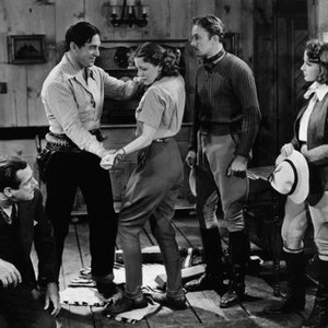 BORDER G-MAN, from left: John Miljan, George O'Brien, Laraine Day, William Sterling, Rita La Roy, 1938