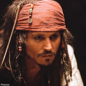 Jack Sparrow (Johnny Depp, pictured) is a rogue swashbuckler who has to reclaim his ship, the Black Pearl, from Captain Barbossa and his dreaded pirates of the Caribbean.