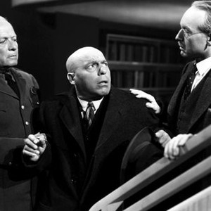 QUIET PLEASE, MURDER, Kurt Katch (center), Byron Foulger (right), 1942, (c) 20th Century Fox, TM & Copyright