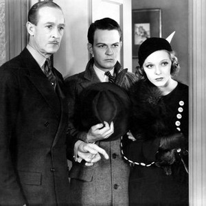 CROSS EXAMINATION, from left: H.B. Warner, Don Dillaway, Sally Blane, 1932