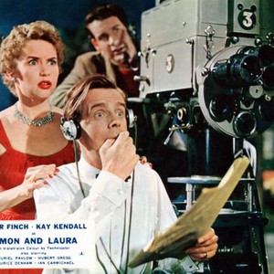 SIMON AND LAURA, front from left: Muriel Pavlow, Ian Carmichael, 1955