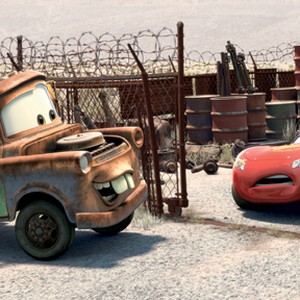 A scene from the movie "Cars."