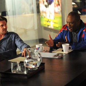 Necessary Roughness, Marc Blucas (L), Gregory Alan Williams (R), 'To Swerve and Protect', Season 2, Ep. #2, 06/13/2012, ©USA