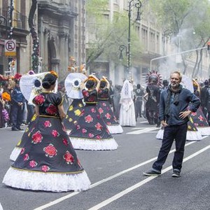 SPECTRE, director Sam Mendes, on location in Mexico City to shoot The Day of the Dead parade, 2015. ph: Jonathan Olley/© Columbia Pictures