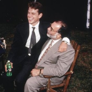 THE RAINMAKER, from left: Matt Damon, director Francis Ford Coppola on set, 1997, (c) Paramount