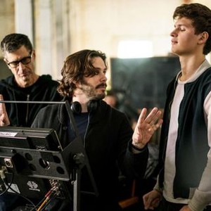 BABY DRIVER, FROM LEFT, DIRECTOR OF PHOTOGRAPHY BILL POPE, DIRECTOR EDGAR WRIGHT, ANSEL ELGORT, ON-SET, 2017. PH: WILSON WEBB. ©TRISTAR