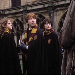 Harry Potter and the Chamber of Secrets, Emma Watson (L), Daniel Radcliffe (C), Rupert Grint (R), 11/15/2002, ©ABC