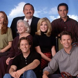 David Schramm (left) and Tony Shalhoub (standing, back row); Amy Yasbeck, Rebecca Schull and Crystal Bernard (middle row, from left); Steven Weber (left) and Tim Daly (bottom row)