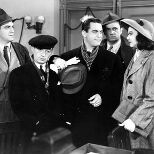 ALIAS BOSTON BLACKIE, from left: Richard Lane, George E. Stone, Chester Morris, Walter Sande, Adele Mara, 1942
