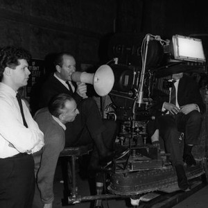 FROM RUSSIA WITH LOVE, director Terence Young (holding megaphone), on set, 1963 fromrussiawithlove1963-fsct003(fromrussiawithlove1963-fsct003)