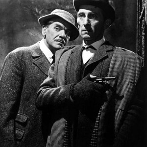 HOUND OF THE BASKERVILLES, Andre Morell, Peter Cushing, 1959