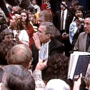 FAHRENHEIT 9/11, President George W. Bush shouting at Michael Moore, 2004, (c) Lions Gate