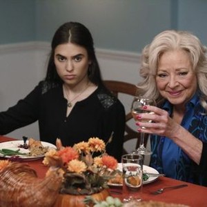 The Neighbors, Clara Mamet (L), Debra Mooney (R), 'Thanksgiving is no Schmuck Bait', Season 2, Ep. #9, 11/22/2013, ©ABC