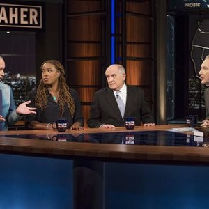 Real Time with Bill Maher, from left: John Waters, Heather McGhee, Charles Murray, Bill Maher, 02/21/2003, ©HBOMR