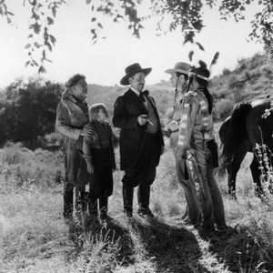 FIGHTING WITH KIT CARSON, from left: Edmund Breese, Betsy King Ross, Noah Beery Sr, Johnny Mack Brown, Noah Beery Jr, 1933