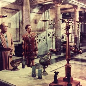 THE ROBE, from left: Torin Thatcher, Richard Burton, 1953. TM and Copyright © 20th Century Fox Film Corp. All rights reserved.