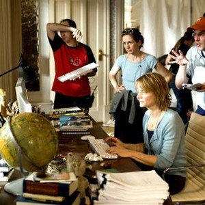 NIM'S ISLAND, clockwise starting second from left: directors Jennifer Flackett, Mark Levin, Jodie Foster, on set, 2008. TM &©20th Century Fox. All rights reserved