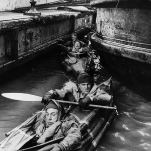 THE COCKLESHELL HEROES, (front kayak) Jose Ferrer,  Anthony Newley, (back kayak) Trevor Howard second person), 1955