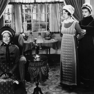 QUALITY STREET, from left, Estelle Winwood, Fay Bainter, Katharine Hepburn, 1937