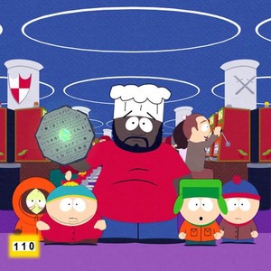 South Park, from left: Josh Beren, Brandon Hardesty, Matt Stone, Michael Zazarino, 'It Hits the Fan', Season 5, Ep. #1, 06/20/2001, ©CC