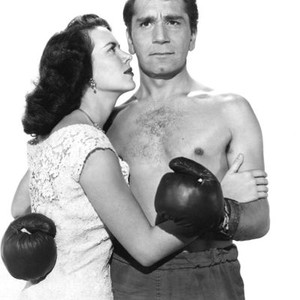 THE FIGHTER, from left: Vanessa Brown, Richard Conte, 1952