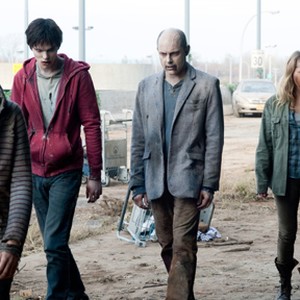 (L-R) Nicholas Hoult as R, Rob Corddry as M and Teresa Palmer as Julie in "Warm Bodies." photo 5