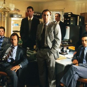 GUARDING TESS, David Graf (far left), Nicolas Cage (center), Harry J. Lennix (second from right), Brant von Hoffman (far right), 1994, ©TriStar Pictures