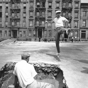 WEST SIDE STORY, Co-Directors Jerome Robbins and Robert Wise on set, 1961.