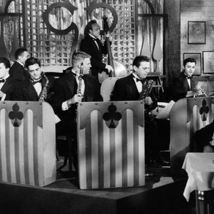 THE GENE KRUPA STORY, James Darren, (second from left), Sal Mineo, (right), 1959