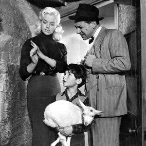 A KID FOR TWO FARTHINGS, from left: Diana Dors, Joe Robinson, Sid James, 1955