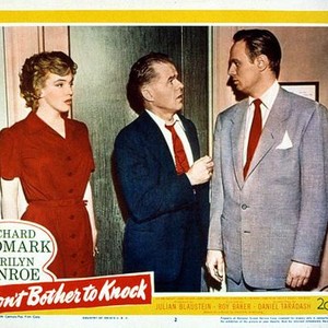 DON'T BOTHER TO KNOCK, Marilyn Monroe, Elisha Cook Jr., Richard Widmark, 1952, TM & Copyright (c) 20th Century Fox Film Corp. All rights reserved.