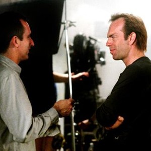 V FOR VENDETTA, Director James McTeigue, Hugo Weaving, on set, 2006, (c) Warner Brothers