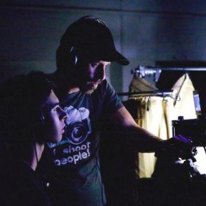 THE GALLOWS, from left: director Chris Lofing, director Travis Cluff, on set, 2015. ph: Paul Barlow/©Warner Bros.