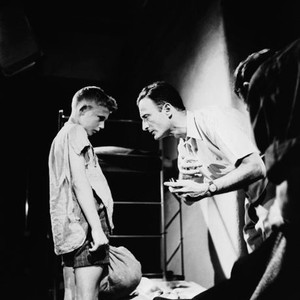 THE SEARCH, Ivan Jandl, director Fred Zinnemann on set, 1948