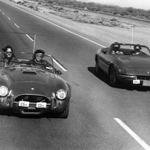 THE GUMBALL RALLY, Raul Julia (left), Michael Sarrazin (second from left), 1976