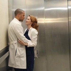 Grey's Anatomy, Jesse Williams (L), Sarah Drew (R), 'You Be Illin', Season 10, Ep. #18, 04/03/2014, ©ABC