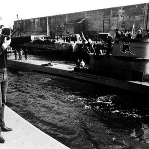 DAS BOOT, Wolfgang Petersen, directing a scene, in the harbor at La Rochelle, France, 1981. (c)Columbia Pictures. Courtesy: