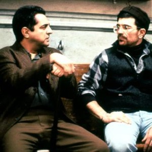 HOMICIDE, Joe Mantegna, director David Mamet on set, 1991, (c)Triumph