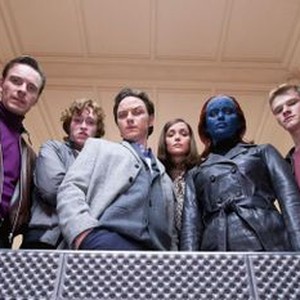 X-MEN: FIRST CLASS, from left: Michael Fassbender, Caleb Landry Jones, James McAvoy, Rose Byrne, Jennifer Lawrence, Lucas Till, 2011, ph: Murray Close/TM and Copyright ©20th Century Fox Film Corp. All rights reserved.