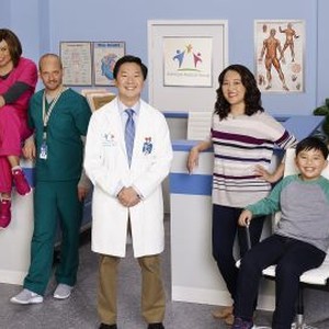 Dave Foley, Tisha Campbell-Martin, Jonathan Slavin, Ken Jeong, Suzy Nakamura, Albert Tsai and Krista Marie Yu (from left)