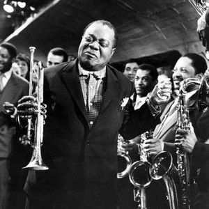 PARIS BLUES, Louis Armstrong (center), 1961, listen to the jazz come out