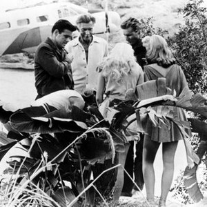 ISLAND OF LOST WOMEN, from left: Venetia Stevenson, (bending over), Jeff Richards, Alan Napier, Diane Jergens, John Smith, June Blair, 1959