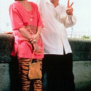 Kayoko Kishimoto as Kikujiro's wife and Takeshi Kitano as Kikujiro. photo 9